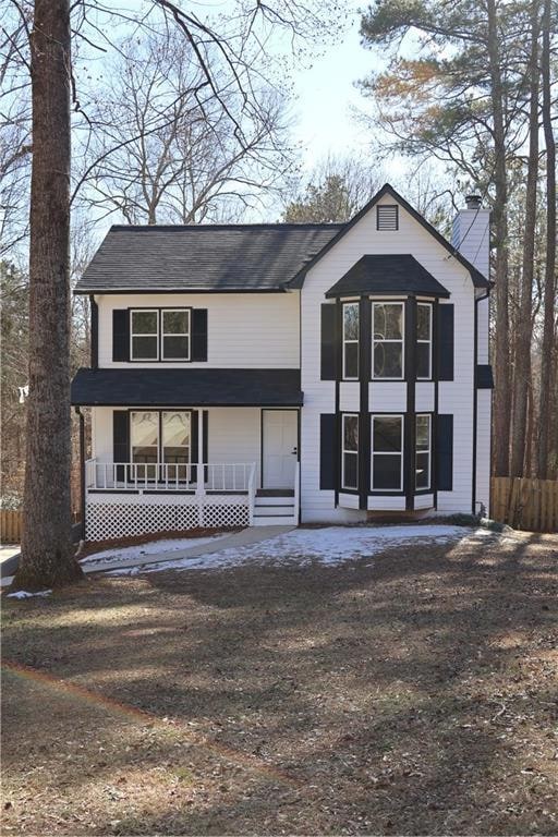 View of front of house with a porch