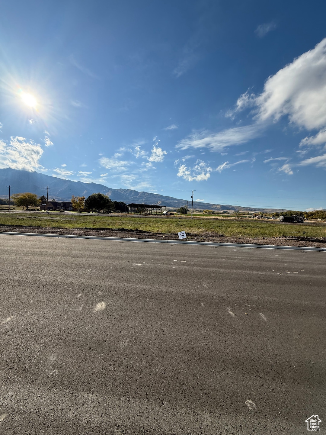 View of the lot from across the street