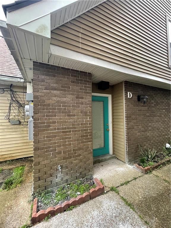 Front door of Unit D. This unit is on the end near