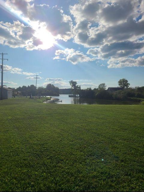 Lot with view of lake