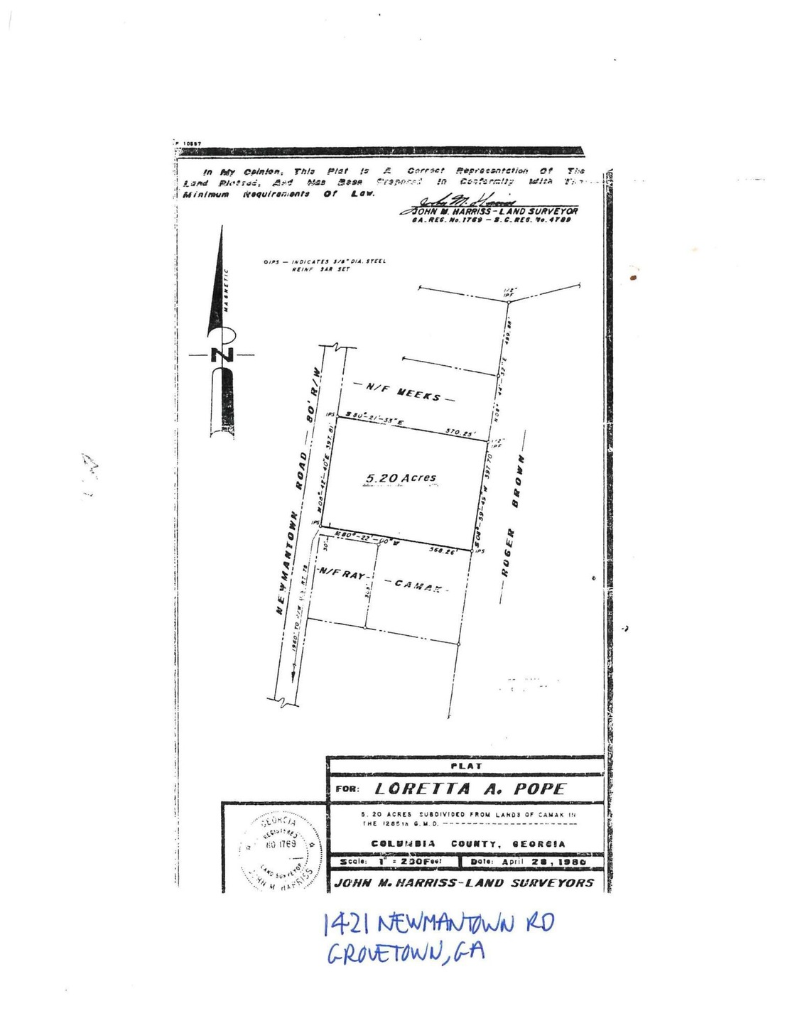 1421 newmantown plat