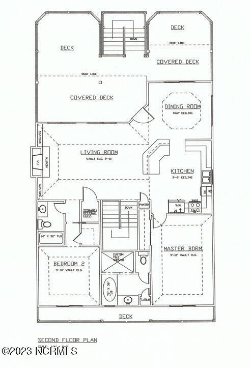 Layout of top floor
