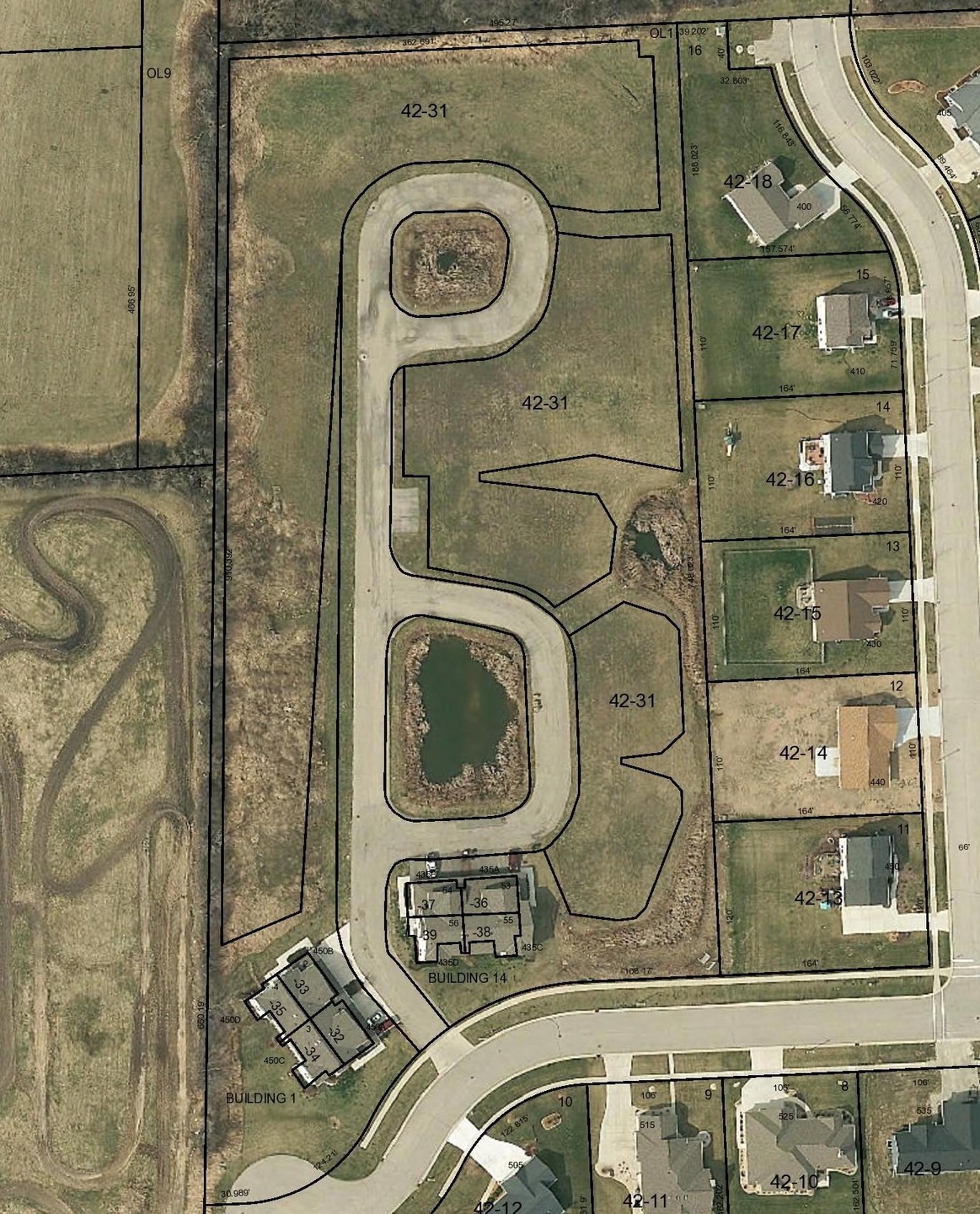 Aerial of condo plat