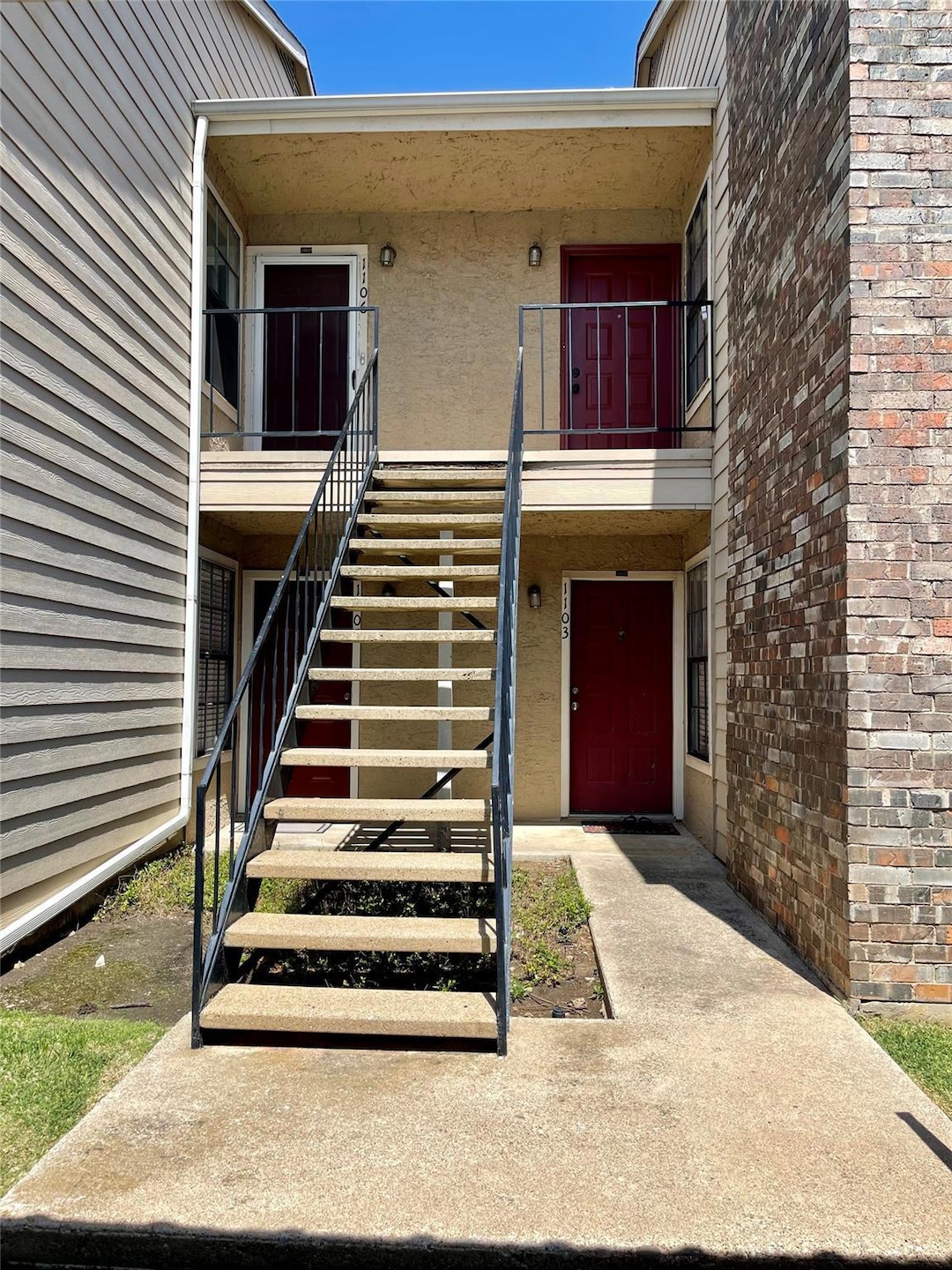 Doorway to property with a balcony, Upstairs on Ri