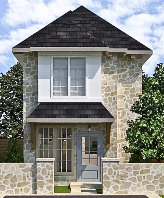 View of front of property with stone siding