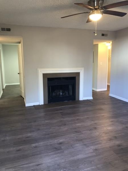 Large, fireside family room.