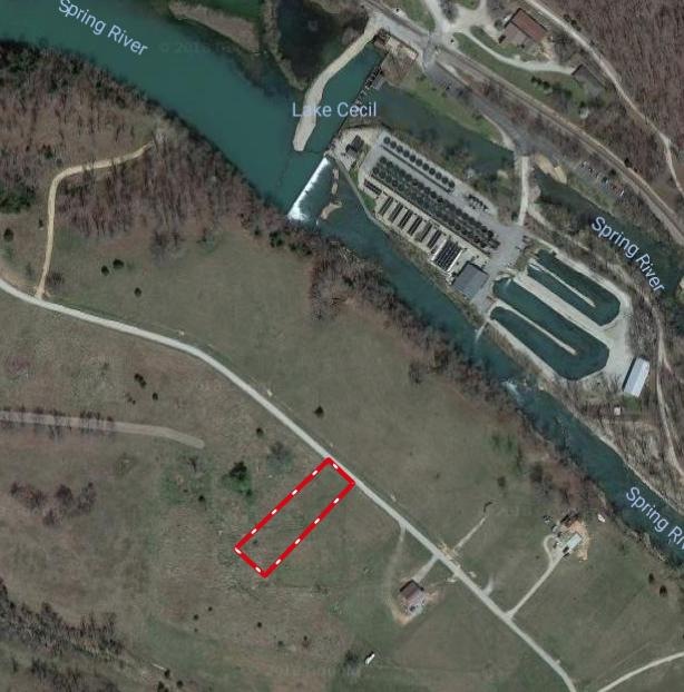 Vacant lot on spring river