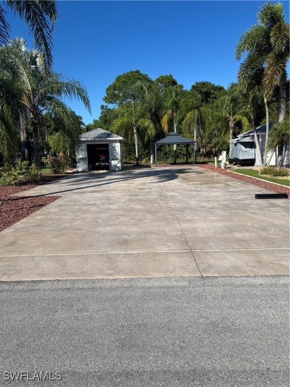 View of parking with driveway