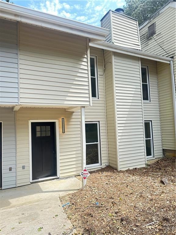 View of rear view of property