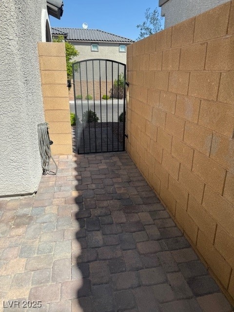View of gate with fence