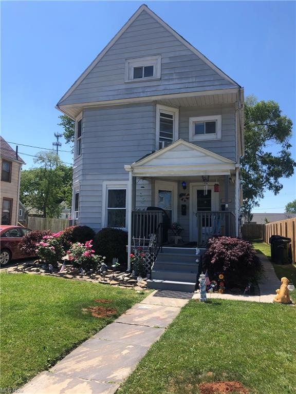 Front, landscaping and porch
