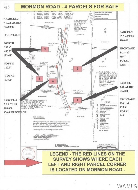 PARCEL #3 WILL BE ON THE LEFT SIDE OF MORMON RD. #