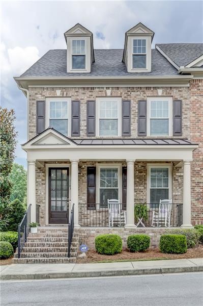 Stately end unit town house.
