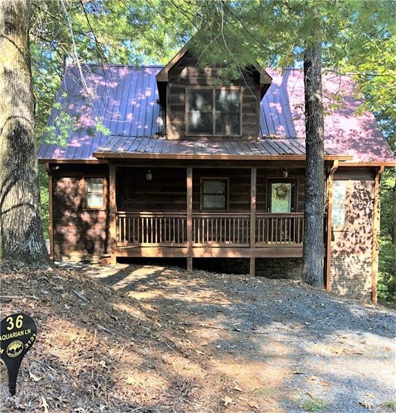 Front View of Cabin! Welcome to 36 Aquarian Way