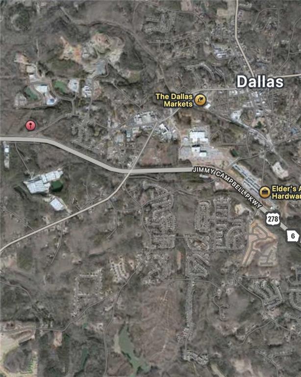 Aerial map of property and surrounding area