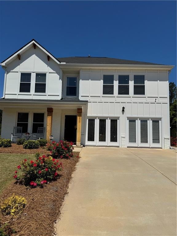 View of front of home featuring brick siding