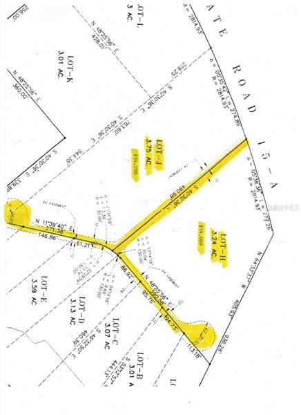 This survey sketch includes Lot J and Lot H.  This