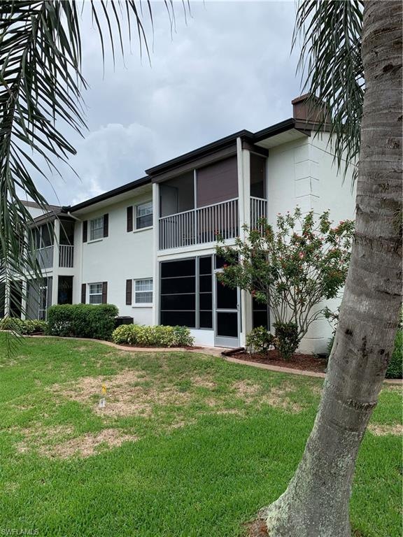 Rear view of the second floor screened balcony.