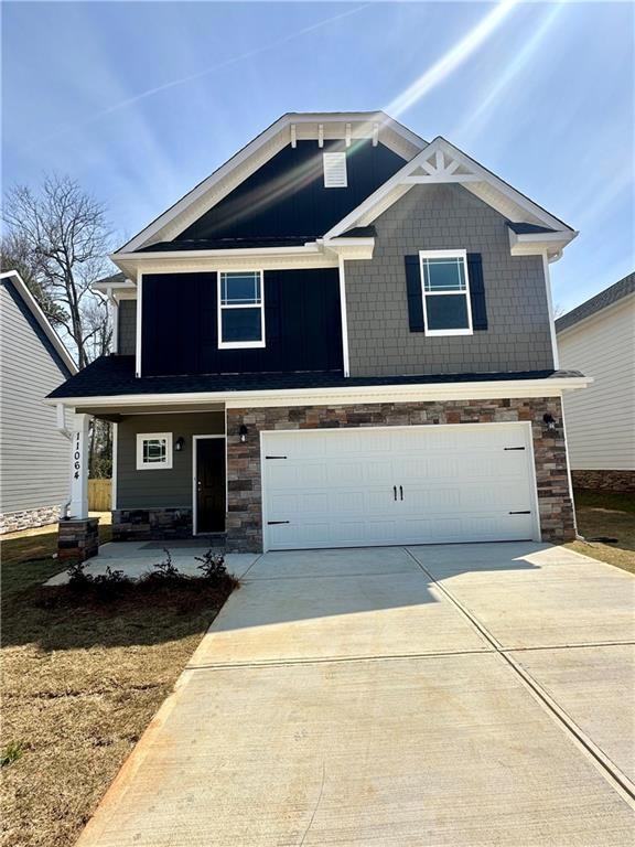 Craftsman house with central air condition unit an