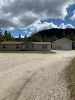 Driveway to house and shop