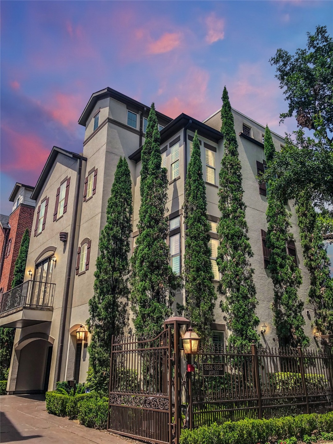 Four story townhouse in a gated community on one o