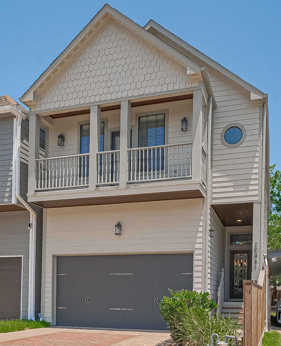 Front of this lovely home with a 2 car attached ga