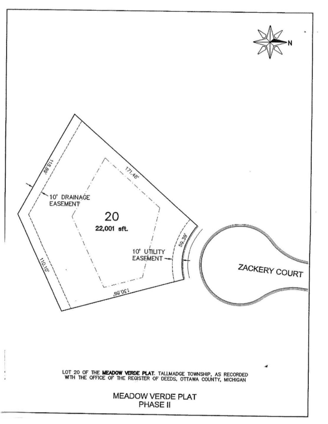 Meadow Verde Lot 20 survey