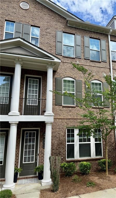 Three story townhome. Second from end.