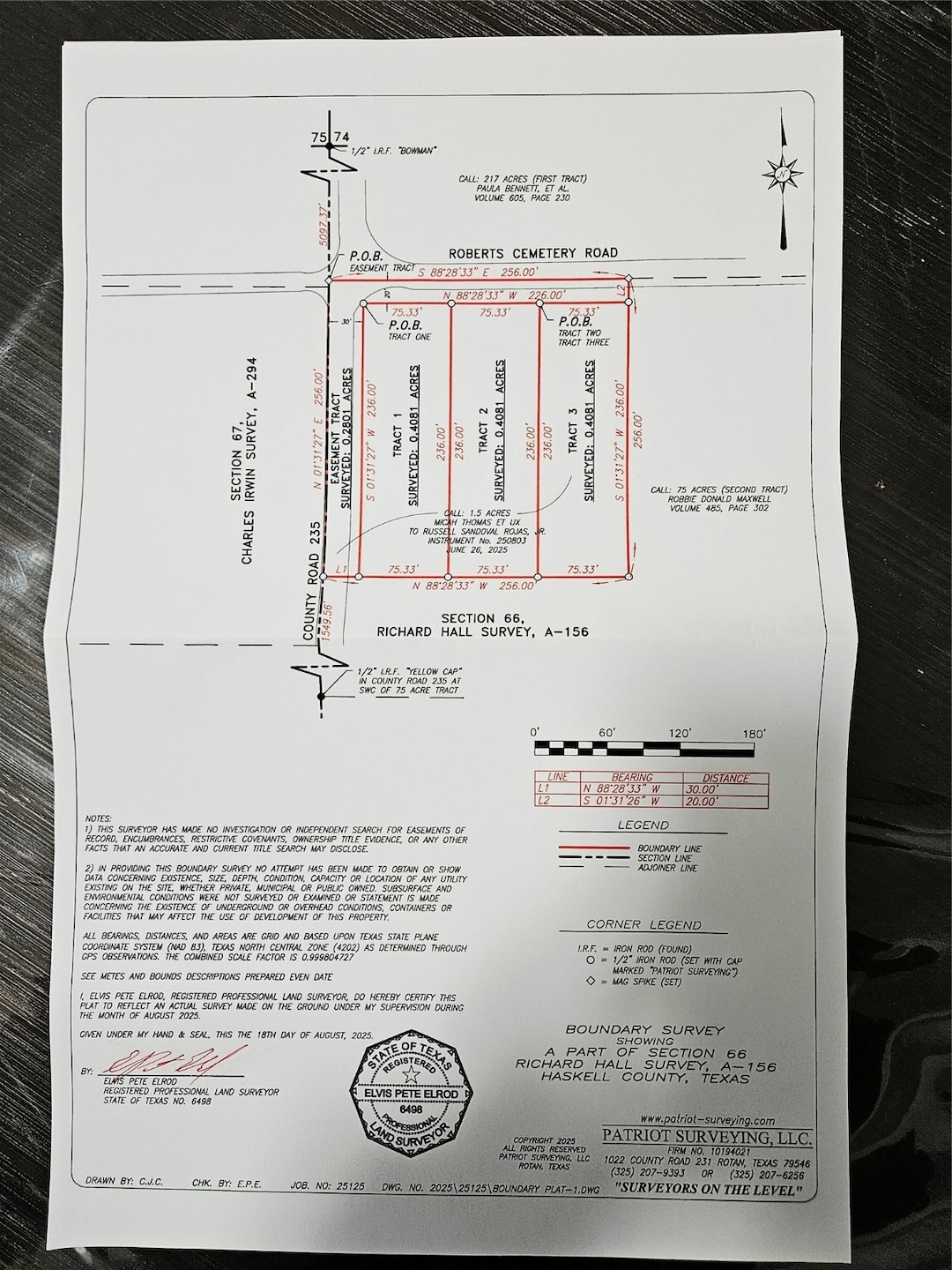 Survey map / technical document