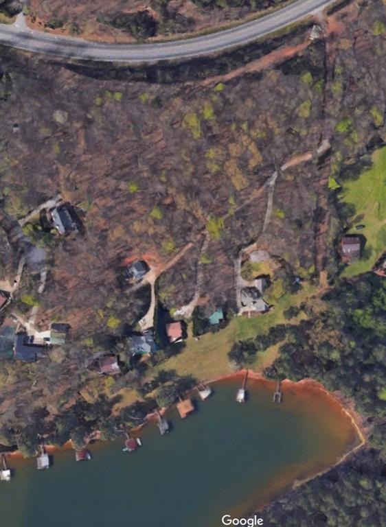 Aerial view showing close proximity to Lake Lanier