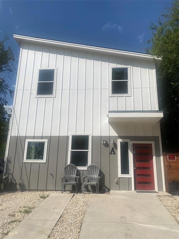 View of front facade featuring a patio area and b