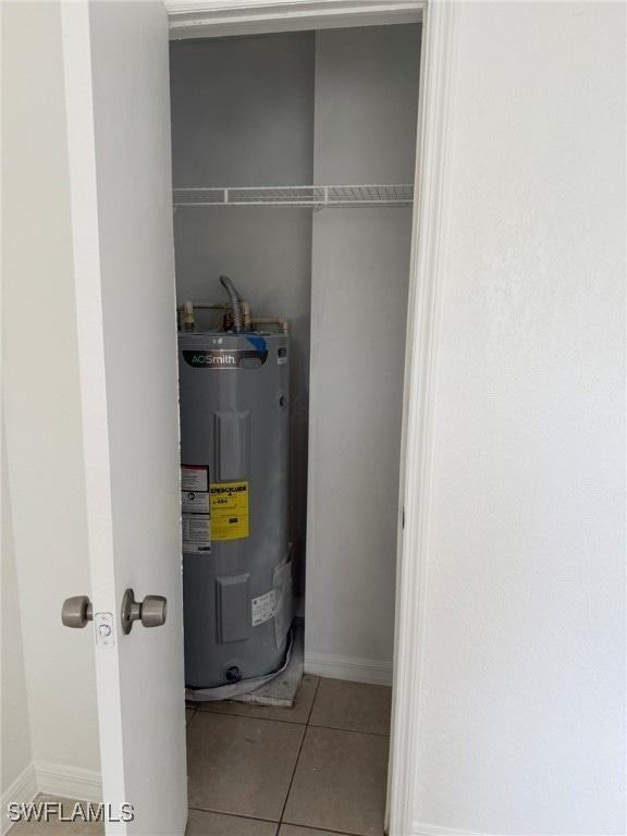 Utility room with water heater