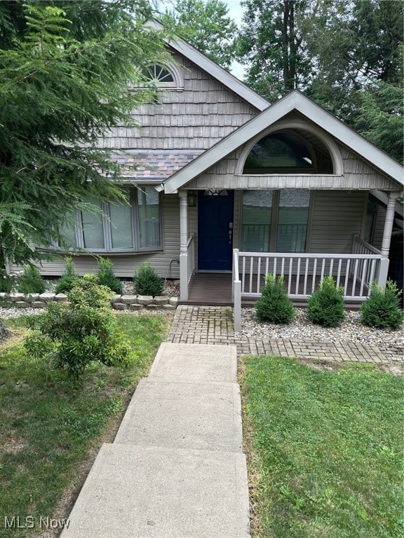 View of front of house with a porch