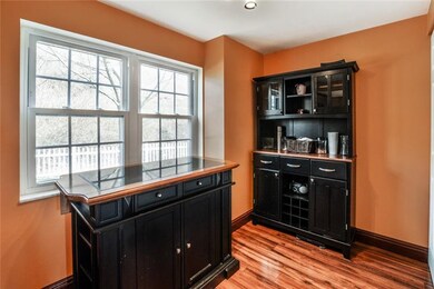 Light and bright eat-in kitchen.