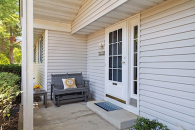 Welcoming covered porch spans the from tof the home.