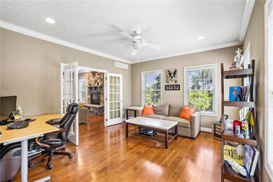 Home office to the right off the entry with double
