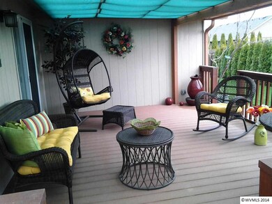 Terrific easy to maintain fenced back yard.