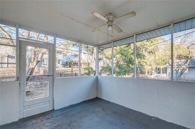 Side entrance screened-in porch