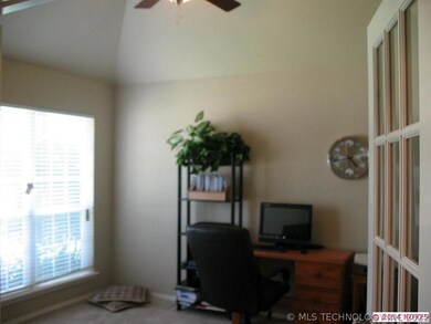 Nice sized private office with French doors, high