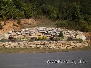 Dry stack stone entrance