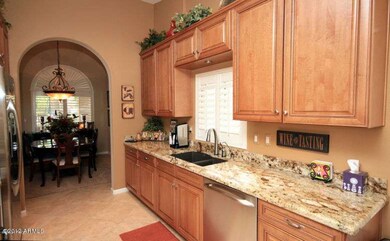 Kitchen open to dining room