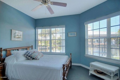 First floor master has big windows