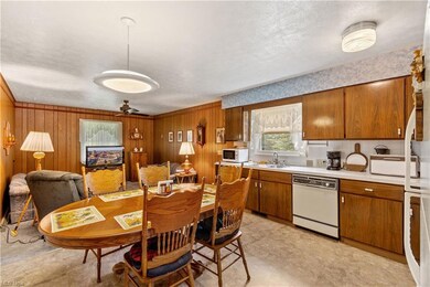 kitchen and family room