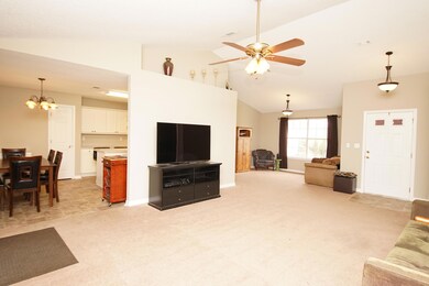 Family room, kitchen and dining room