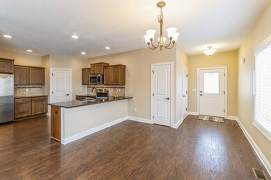 Wood floors, Front entry door with glass art inser