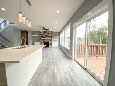 living room kitchen view