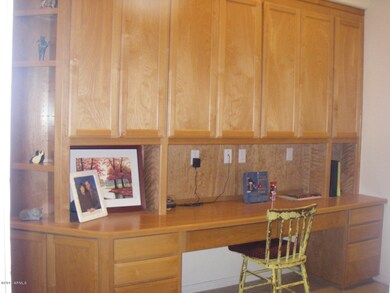 Built in desk in hall