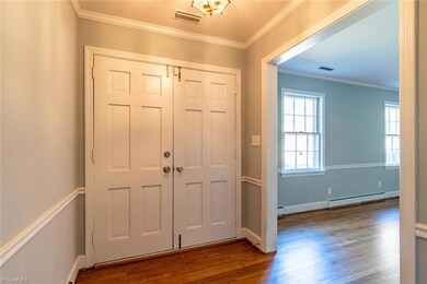 Looking at the front door from the inside.