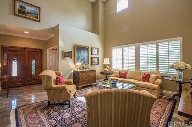 Double entry doors make a gracious statement of we