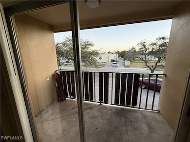 View of balcony at dusk